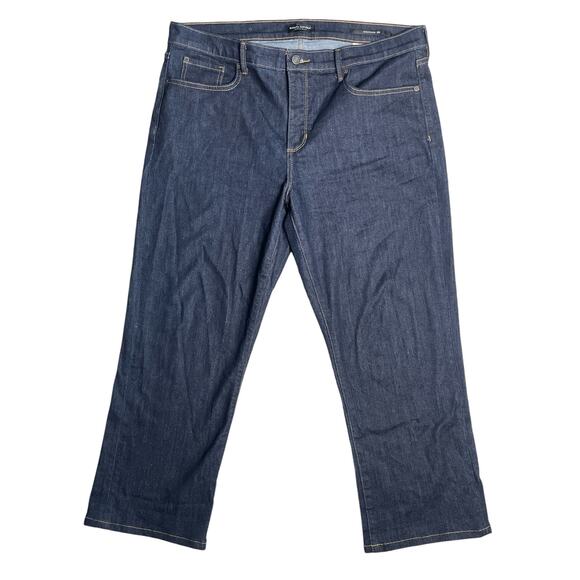 Banana Republic Plus Premium Denim Girlfriend Mid-Rise Dark Wash Jeans Size 33s - Picture 1 of 10